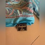 Indian Handmade 100% Pure Silk Colorful Long Scarf Lightweight Summer Spring Blue Photo 8