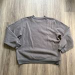 White Fox Boutique  Gray Crew Neck Sweater with bubble letters Photo 1