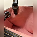 Coach 1941 Rogue 25 with Tea Rose Applique Black Pink Pebble Leather 87065 Photo 13