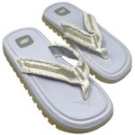Skechers Vintage Y2K White Thong Sandals Women’s 11 Chunky and Studded Comfort Photo 0