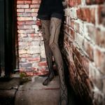 Women's Black Fishnet Tights Sheer Mesh Pantyhose Fashionable Stockings One Size Photo 5