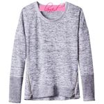Athleta Blissful Sharkbite Sweatshirt Grey Heather Zippers High-Low Edgy Sweater Photo 5