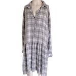 Grayson Frank and Eileen changemaker plaid flannel shirt dress White Photo 5