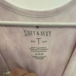 American Eagle  Soft & Sexy T Cinch Front Tee Lilac Lavender Purple Boho Cropped Photo 4