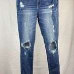Buckle Black Label Blue Skinny Jeans Distressed Style Photo 0