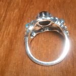 Artisan Crafted Elite Shungite Sleeping Beauty Turquoise Sterling Silver Ring Photo 8