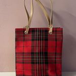 Vintage Y2K Red Tartan Plaid Tote Bag GUC Photo 1