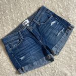 Paige Low Rise Micro Mini Cuffed Jimmy Jimmy Short Denim Medium Wash Jean Sz 25 Photo 0