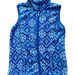 French Laundry  Winter Wonderland Holiday Snowflake Fuzzy Cozy Zip Up Vest M Photo 0