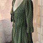 Abercrombie & Fitch sage green polka dot 3/4 sleeve romper size XS Photo 4