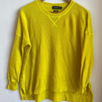 Ralph Lauren 100% Cashmere Polo  Neon Yellow Waffle Raglan Knit Sweater Size L Photo 0