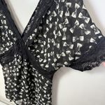 Torrid  Top Womens 2X Black Sheer Lace Baby Doll Whimsy Dark Bows Feminine Photo 5
