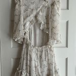 Selfie Leslie Flissy Angel Sleeve Cutout Babydoll Dress In White Photo 7