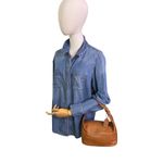 Coach Vintage Glove-Tanned Leather Handbag Camel Brown Made in USA Photo 3