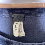 Free People  Milan Crushed Velvet Top Women Size Large Gray Long Sleeve Photo 1