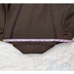 JACK  Puff Shoulder Poetcore Coat Jacket Herringbone Tweed Brown Small Photo 9