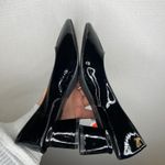 Cider Black Patent Leather Square Toe Slingback Block Heel Shoes Size 41 Photo 7