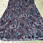 Torrid  Velvet Paisley Print Dress W/ Mesh Detail Photo 1