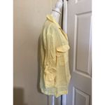 J.Crew  Camp Collar Shirt Featherweight Linen Blend Button Up Shirt Yellow 4 Photo 2