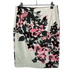 New York & Company Light Gray Cherry Blossom Floral Pencil Skirt 2 Photo 1