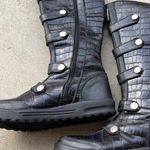 Vintage DC Animal Print 361347 Black Leather Snow Boots Women’s Black Sz 7.5 Photo 4