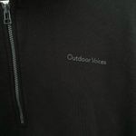 Outdoor Voices Black Terry 1/4 Zip Pullover Hoodie Size Medium Photo 5