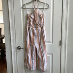 Cloth & Stone Anthropologies  Striped Jumper.‎ Linen Blend. Size Small Photo 2