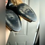 Vintage Bruno Magli black metallic snakeskin satin peep toe heels, size 8M Photo 12