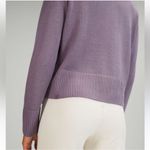 Lululemon Double Knit Sweater Long Sleeve Pullover Hoodie Dusky Lavender Purple Photo 1