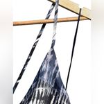 Lovestitch Tie Dyed Print Silk Slip Elegant Black and White Women's Dress Photo 8