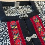 LL Bean Women’s Icelandic Wool Geometric Hook Cardigan Sweater Size S Black Photo 1