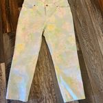 J.Jill  pastel floral denim Capri size 4 Photo 0