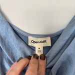 Open Edit  women’s blue slip dress sz m *small pulls* Photo 4