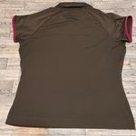 Nike Golf Dri Fit  Women’s Medium(8/10) Brown Pink Print Polo Golf Shirt Photo 4
