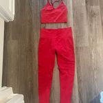 Set Active  Red Sculptflex Set Sports Bra Leggings Matching Set Workout Pilates Photo 2