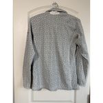Columbia  Sweater‎ Womens Medium Gray White Quarter Zip Soft Fleece Pullover Cozy Photo 2