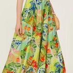 STAUD  Coliseum floral leafs cut out linen Maxi Dress size 8 Photo 0