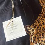 BeachLunchLounge NWT Bold Black Leopard Tawny Sweater Long Sleeve Pullover Photo 7