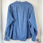 Carolina Blues  Shirt Womens Plus 22/24 Chambray Denim Snap Embroidered Vtg Photo 1