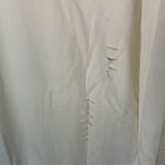 Boutique Women’s White Pumpkin Spice Distressed Hoodie Sweater size Large Photo 9