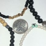 Wooden Beaded Lava Beads Boho Semi Precious Stones Stretchy Bracelets Black Photo 5