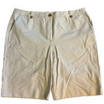 Lands' End Woman's Khaki Chino Shorts Beige Size 16 Casual Summer Tan Photo 0