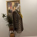 H & M Women Blouse Medium 3/4 Balloon sleeve Collared Button Up Animal Print Photo 1