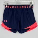 Under Armour Heatgear Running Shorts with Pockets Navy Blue Neon Pink XS Photo 0