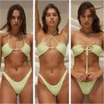 Stone Fox Swim NEW  free people meadow bikini top pomelo pique,‎ size XS Photo 3