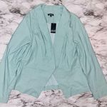 Torrid NWT Cutaway Blazer Seafoam Aqua Stretch Open Front Women 1 Work Business Photo 0