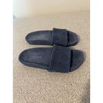 Anthropologie J / Slides Naomi Woven Leather Sandal EUC Slate Blue 6 Photo 3
