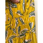 Anthropologie  NWT The Somerset Strapless Maxi Dress Yellow Leaf Print L Photo 6