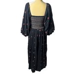 Free People  Dahlia Embroidered Maxi Dress Puff Sleeve Cottagecore Milk Maid M Photo 6