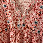 Floral embroidery flirty baby doll top Red Size 2X Photo 2